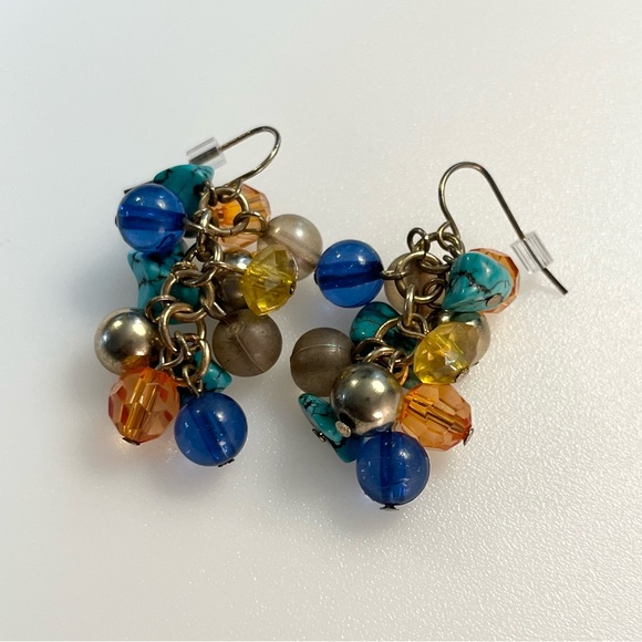 Artisan Handmade Dangle Turquoise Chip
Boho Beaded Chandelier Drop Earrings - Picture 9 of 16